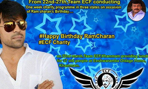 Ram Charan's Fans Charity in Khammam