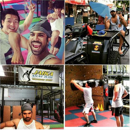 Charan's Stunts Training at Jaika