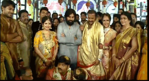 Pawan Attends Manoj's Wedding