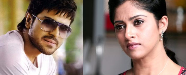 What Is Nadhiya's Role in Charan's Film?
