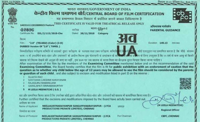 2.0 Censor Certificate