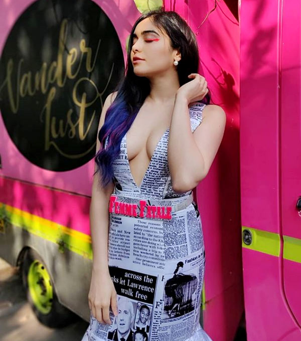 Adah Sharma Hot Pic Wearing News Paper Dress