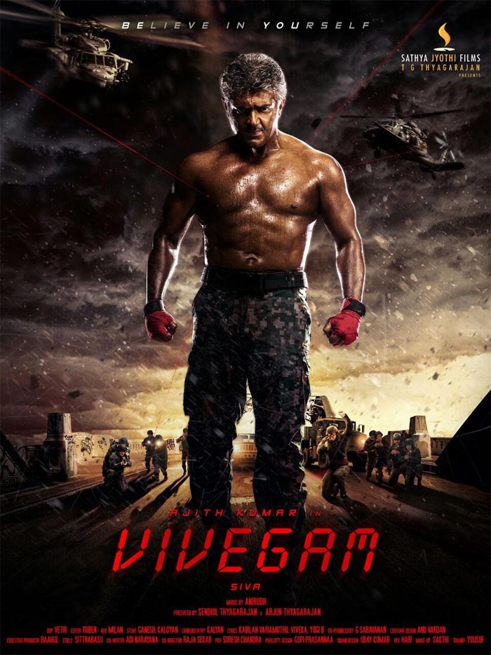 Ajith Six Packs Vivegam Poster - Is It Morphed?