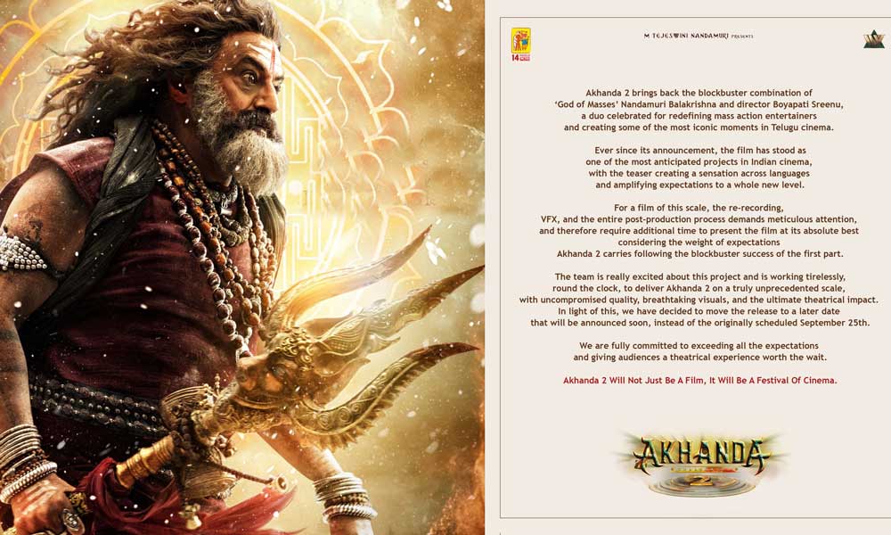 Akhanda 2 Thaandavan Postponement