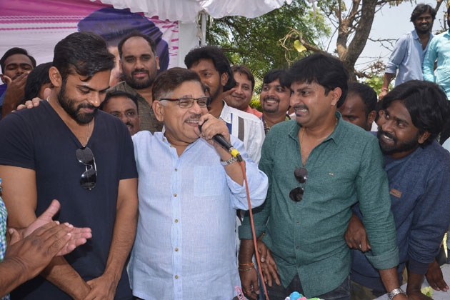 Allu Aravind with Sai Dharam Tej