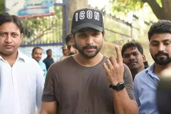 Allu Arjun Cast Vote