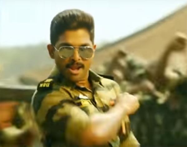 Allu Arjun Is A Military Drop Out in Sarrainodu