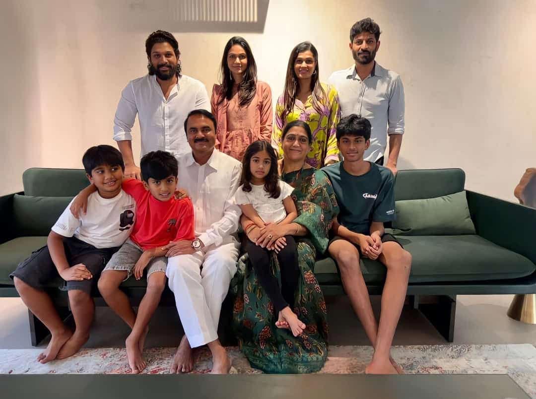 Allu Arjun celebrates Sankranti with his family | cinejosh.com