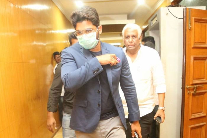 Allu Arjun with a Face Mask