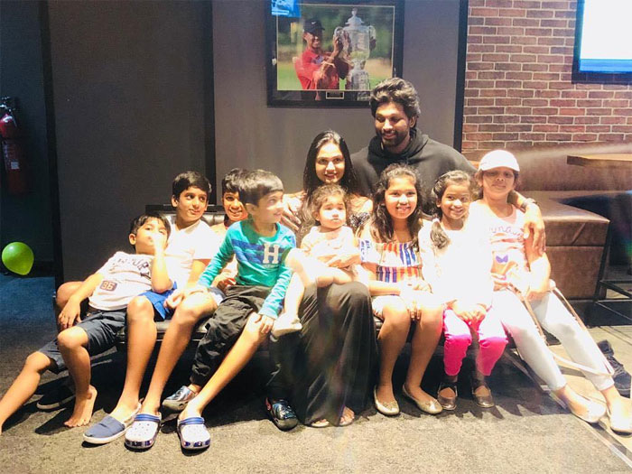 Allu Arjun With Mega Kids