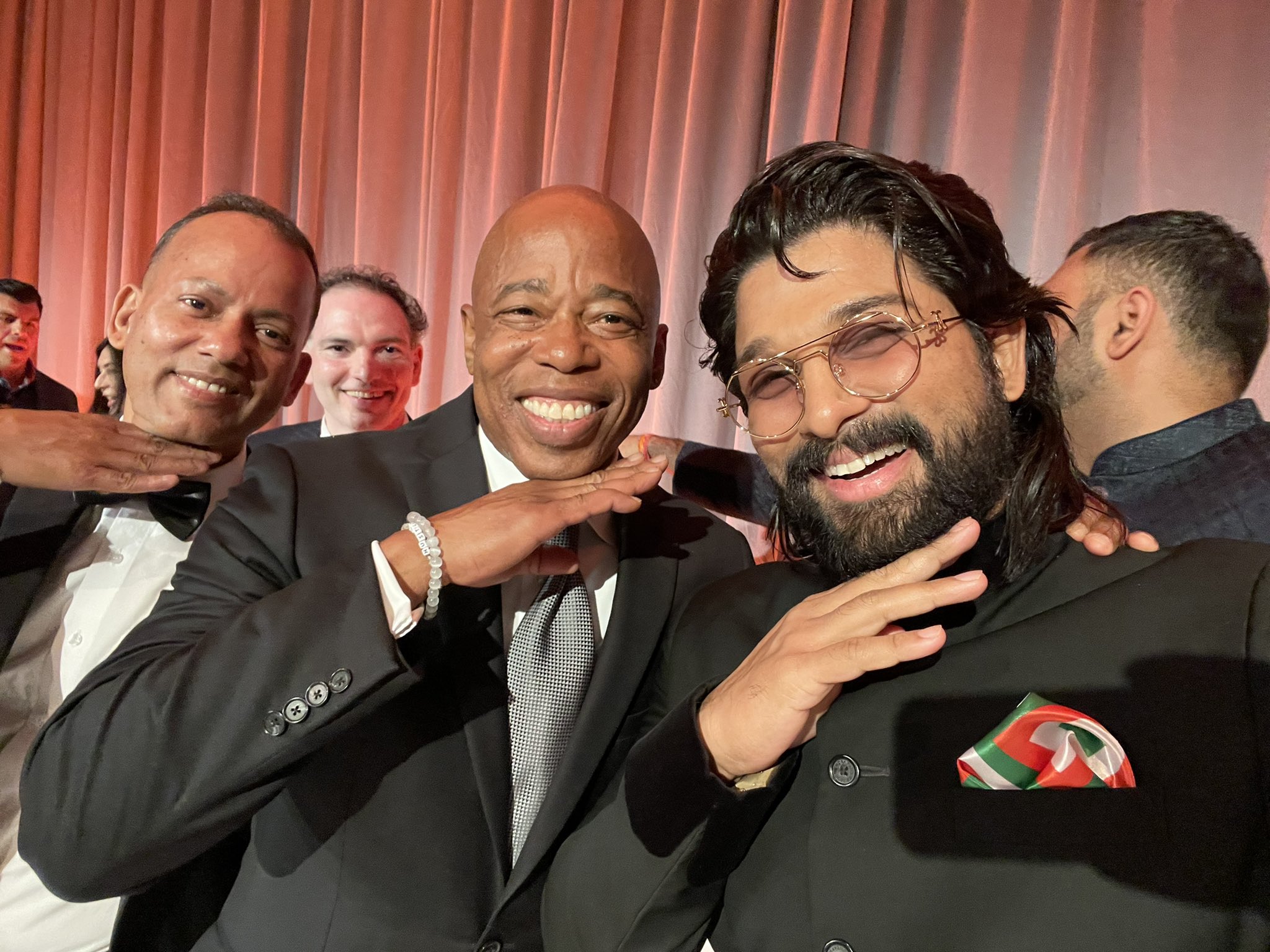 Allu Arjun with New York Mayor at annual Indian Day parade 