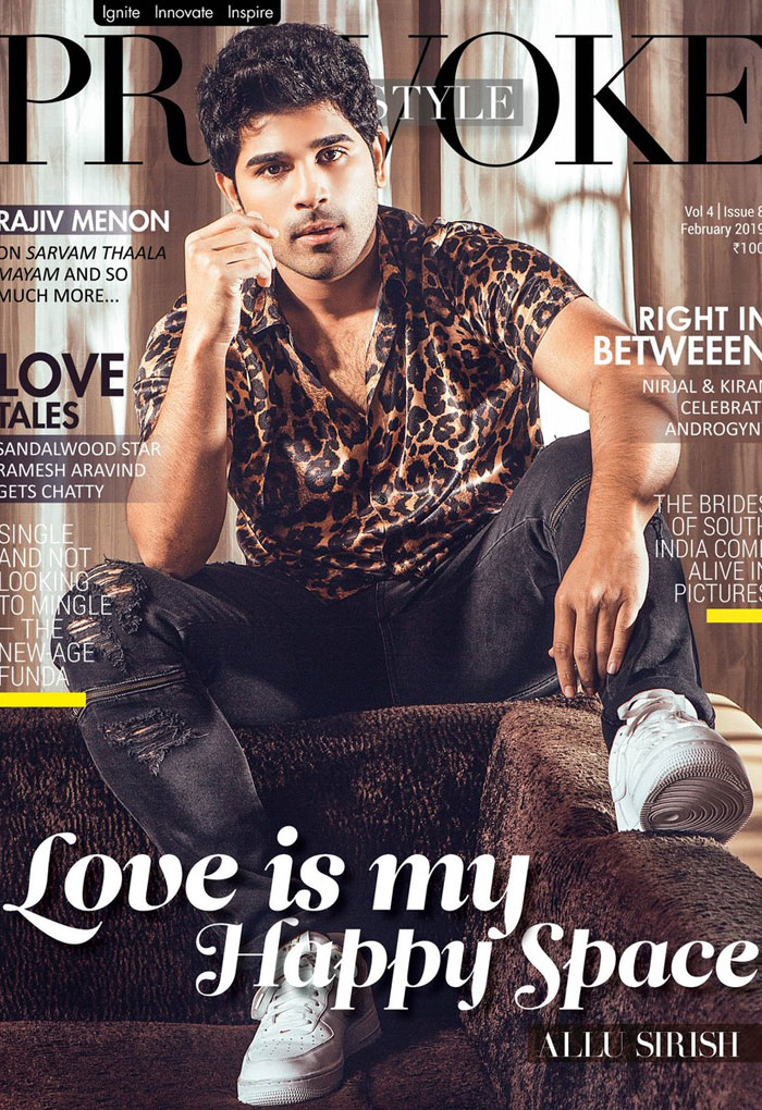 Allu Sirish Is on Provoke Cover Page