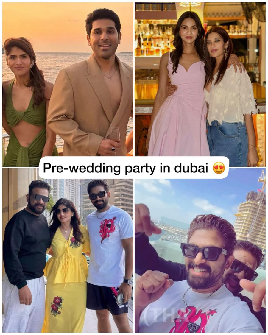 Allu Sirish, Nayanika celebrates pre wedding bash in Dubai