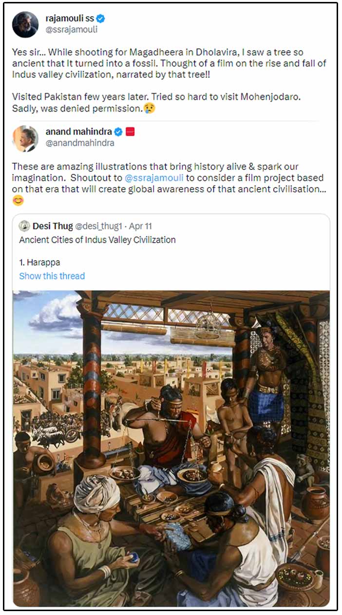 An interesting conversation between Rajamouli and Anand Mahindra 