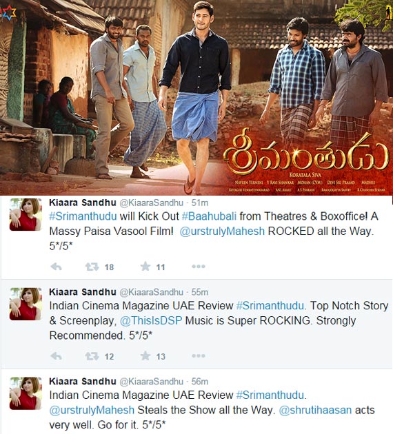 Anti ‘Bahubali’ Reviewer Rates ‘Srimanthudu’ 5 Stars