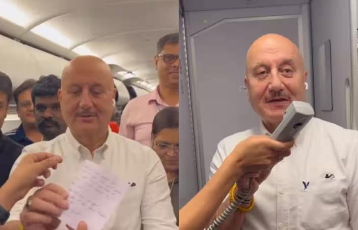 Anupam Kher gets a surprise on air