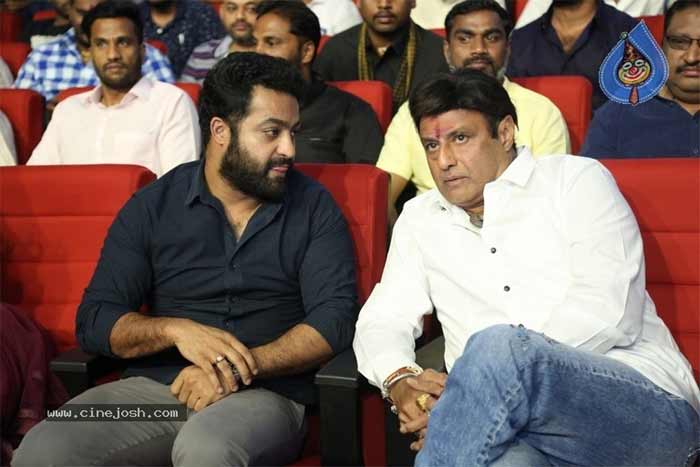 Balakrishna, NTR at Aravinda Sametha Success Meet