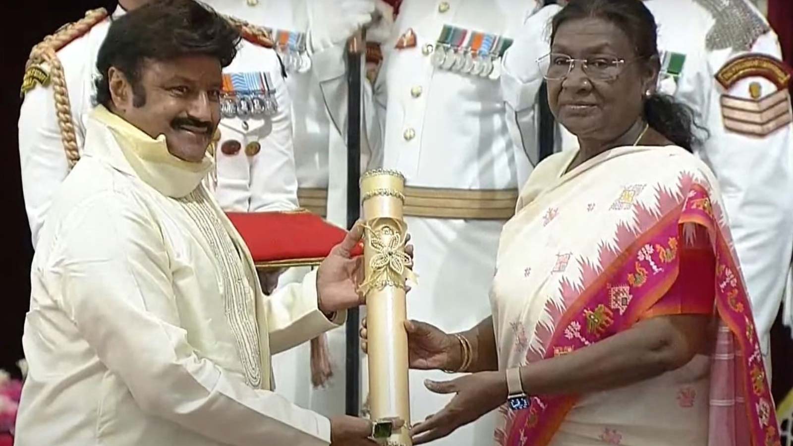 Balakrishna receives Padma Bhushan from President