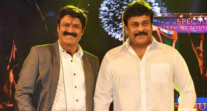 Balakrishna visits Sye Raa sets