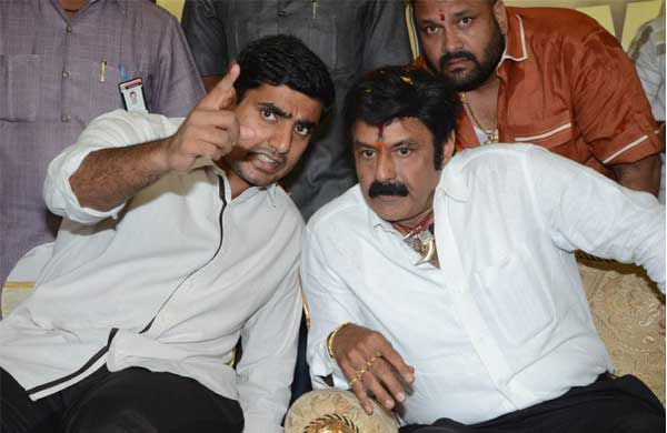 Balakrishna with Nara Lokesh