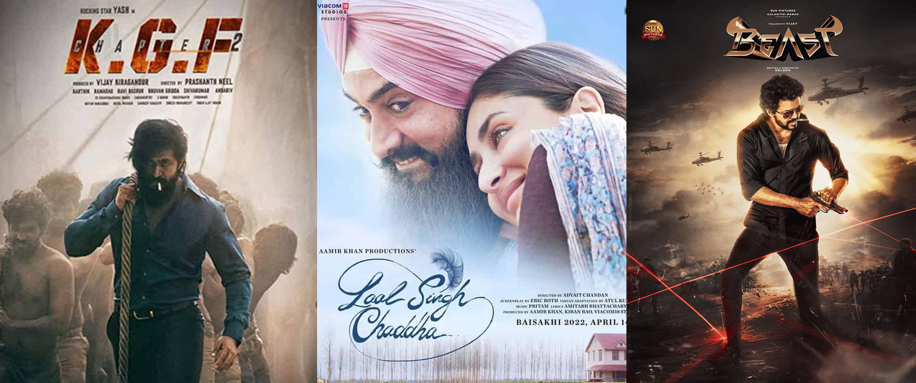 Beast, Lal Singh Chadda, and KGF2 war at the box office