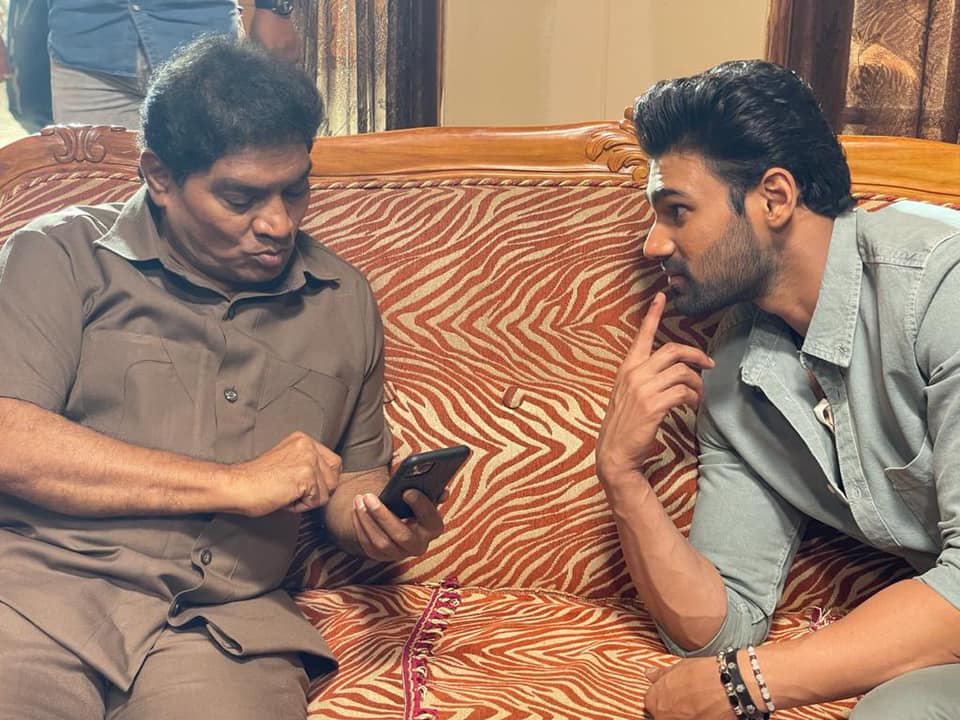 Bellamkonda Sreenivas shoots with Johny Lever in Chatrapati remake