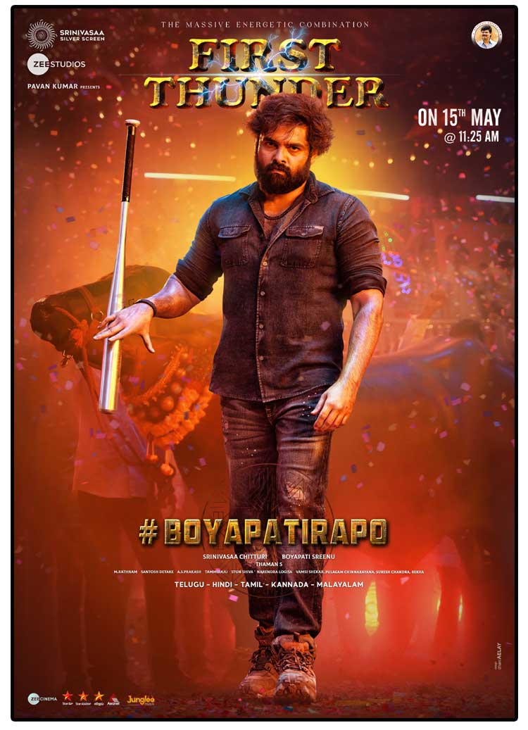 Boyapati-RAPO First Thunder On May 15th