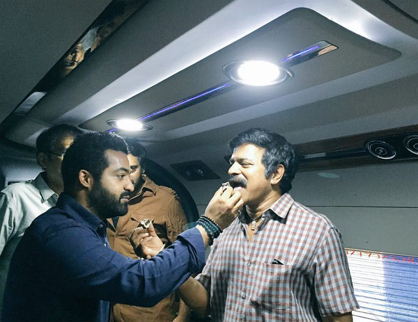 Brahmaji Birthday On NTR Janatha Garage Sets