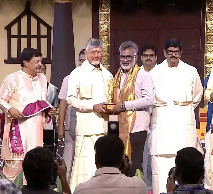 Chandra Babu confers prestigious honor to Cinejosh CEO