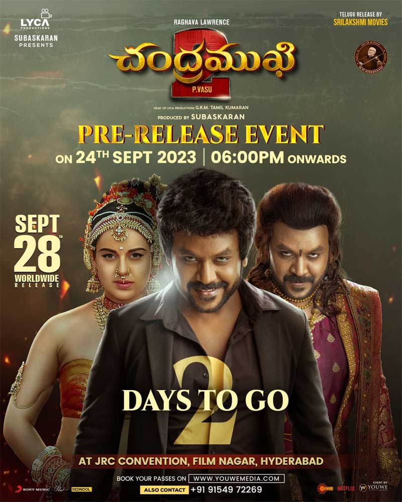 Chandramukhi 2 Telugu pre release event on 24th september