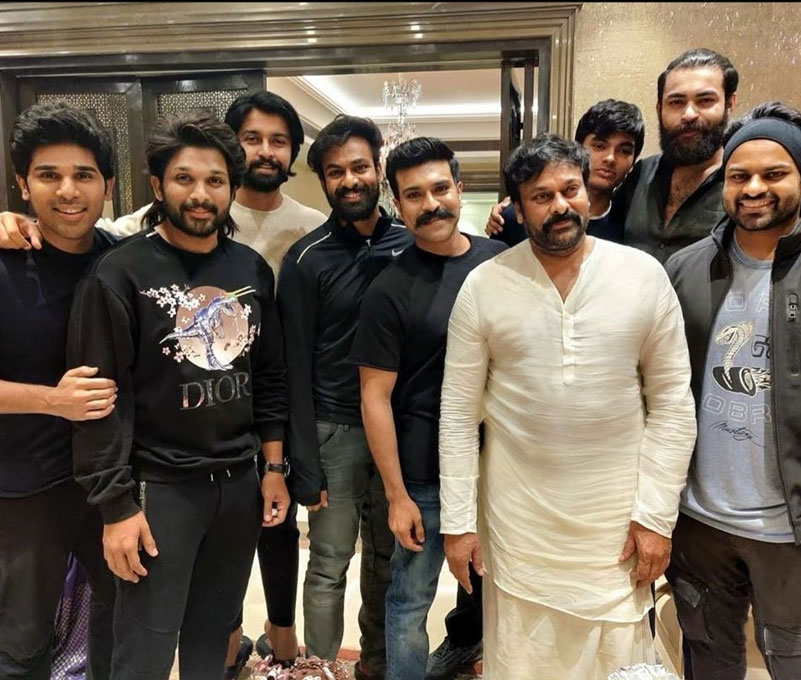 Chiranjeevi, All Mega Heroes and Akira in One Frame