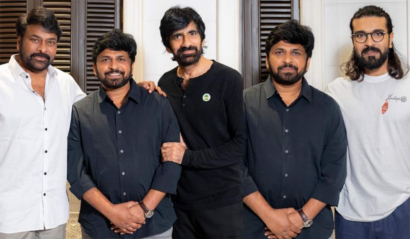 Chiranjeevi and Ram Charan Congratulate Ravi Teja Irumudi Team