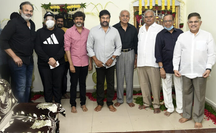 Chiranjeevi at launch of Lucifer remake