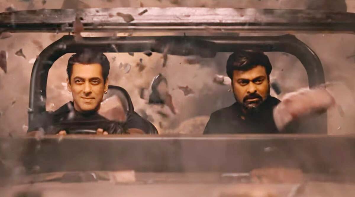 Chiranjeevi with Salman Khan in Godfather Movie