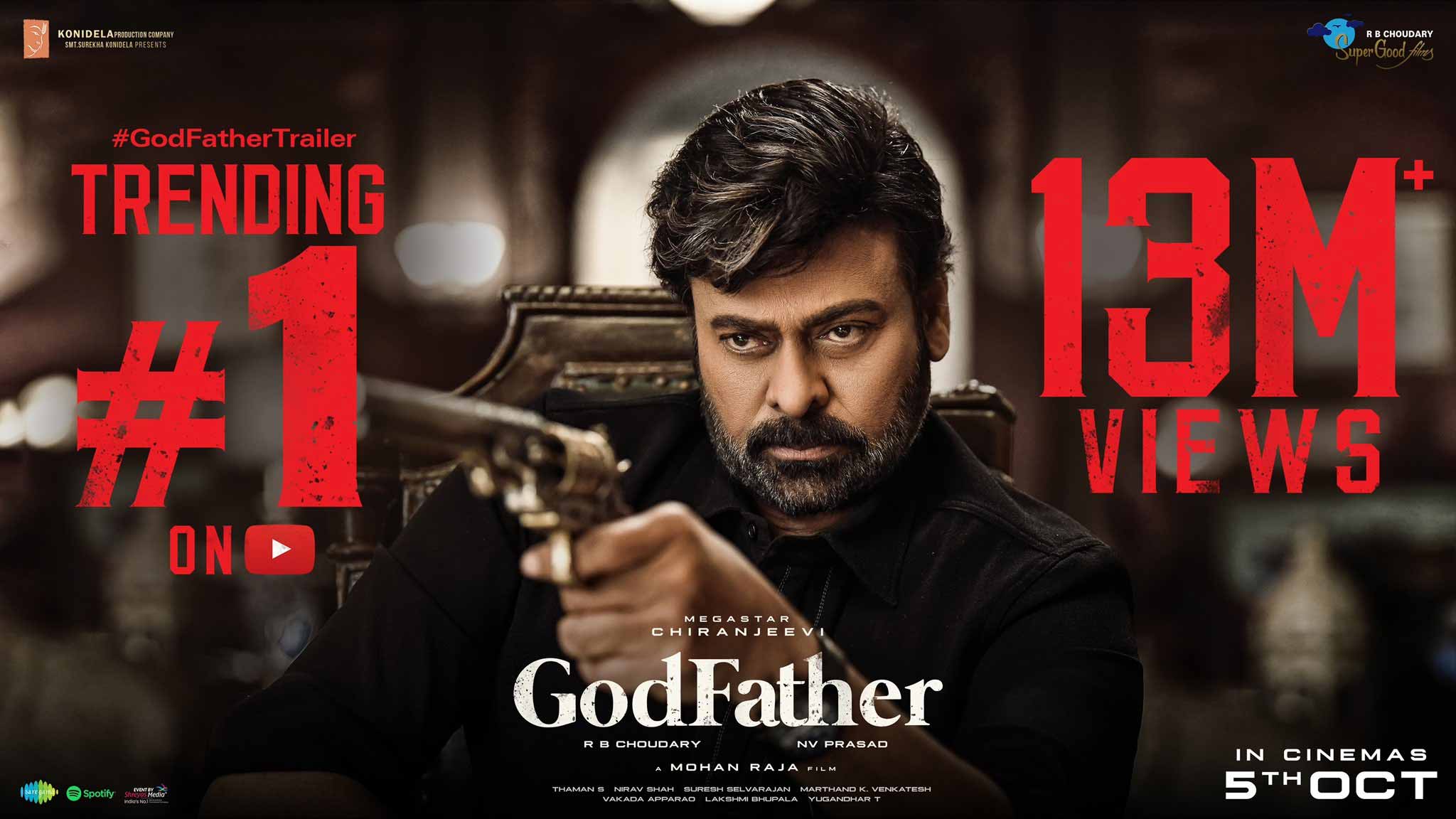 Chiru Godfather Movie Trailer Creating Sensation