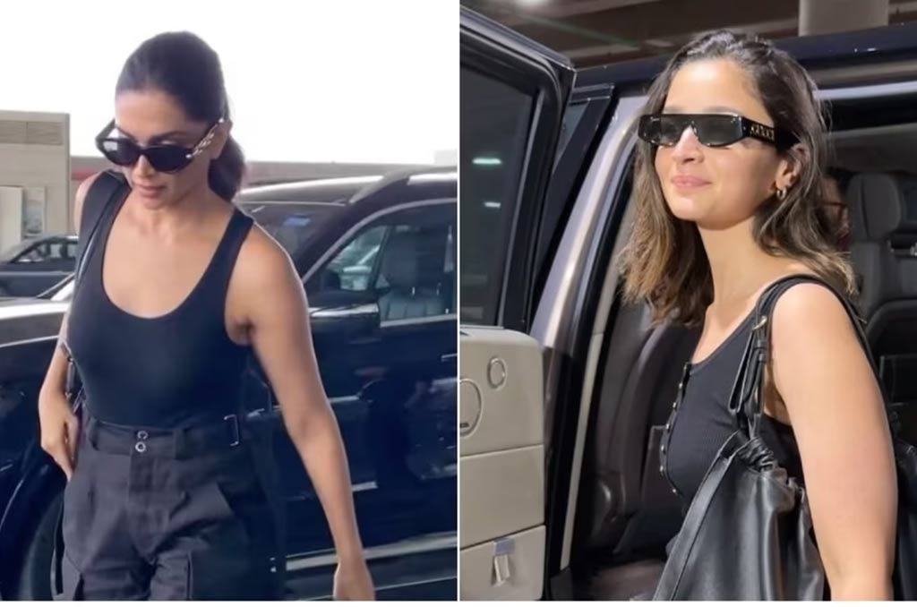 Deepika, Alia clicked at the Mumbai Airport