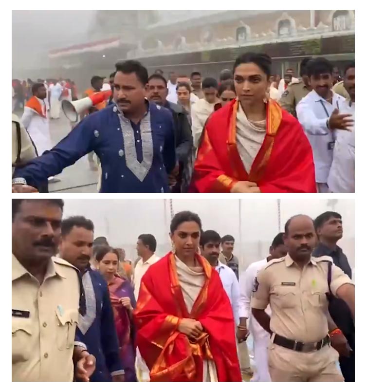 Deepika lands in Tirupathi ahead of Fighter release