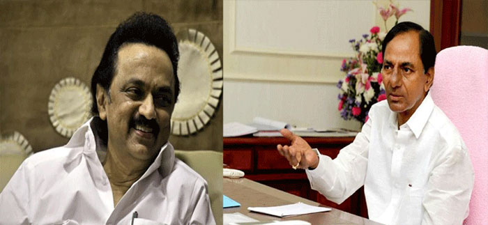 DMK Stalin and Chief Minister K. Chandrashekhar Rao