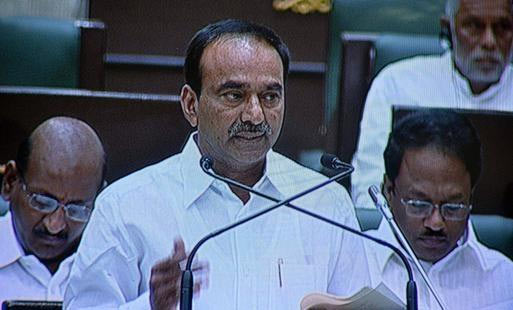 Eatala presents Rs. 1.30 lakh Cr budget for Telangana