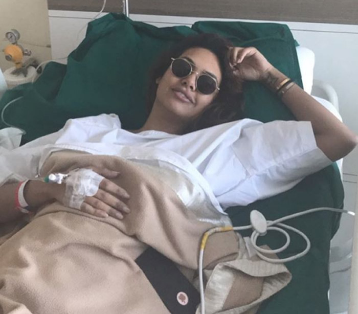 Esha Gupta on Hospital bed 