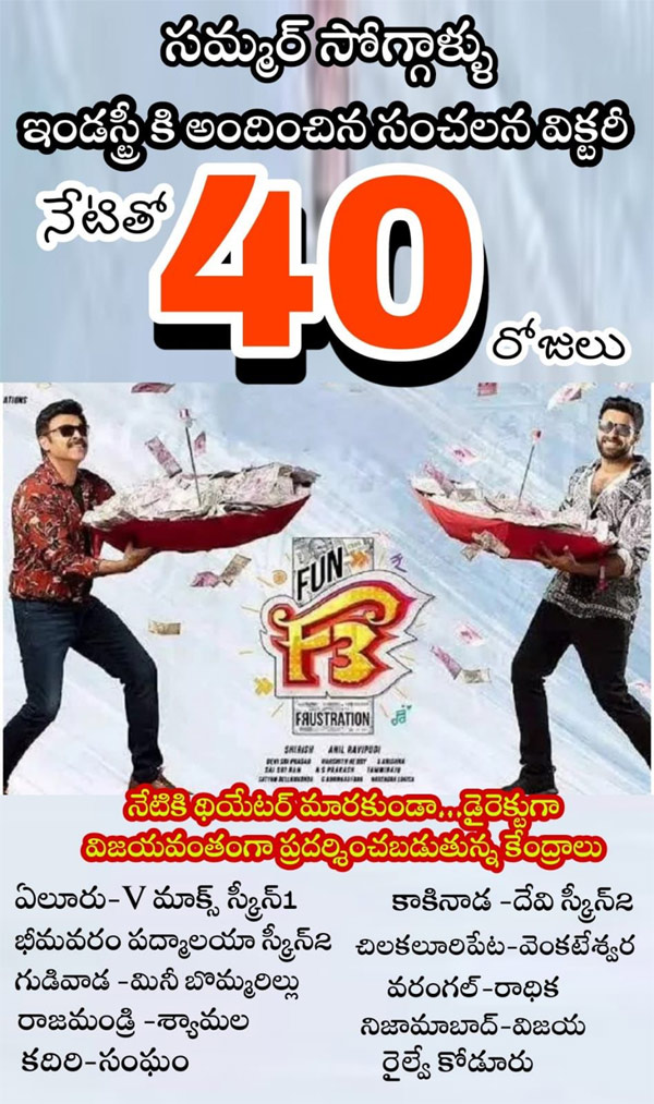 F3 powering strongly towards the half-century