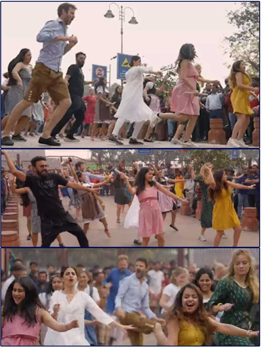 Germans take over Delhi Chandini Chowk for Naatu Dance