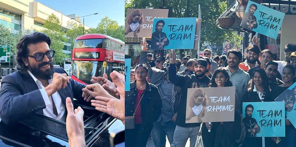 Global Star Ram Charan gets grand welcome