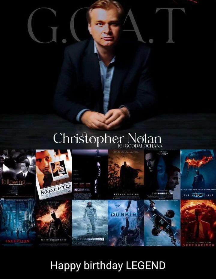 Happy Birthday To The Most Talented Christopher Nolan