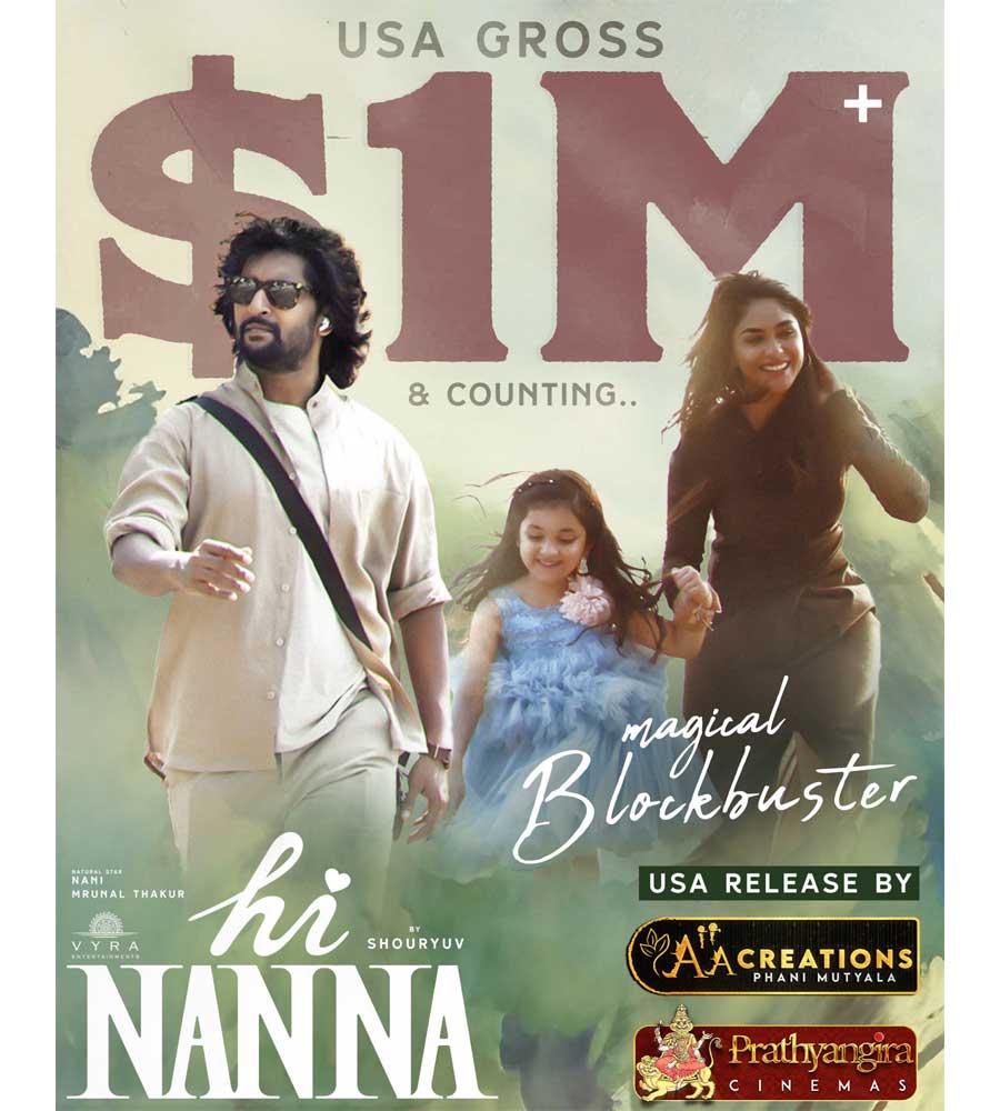 Hi Nanna became a million dollar movie in USA