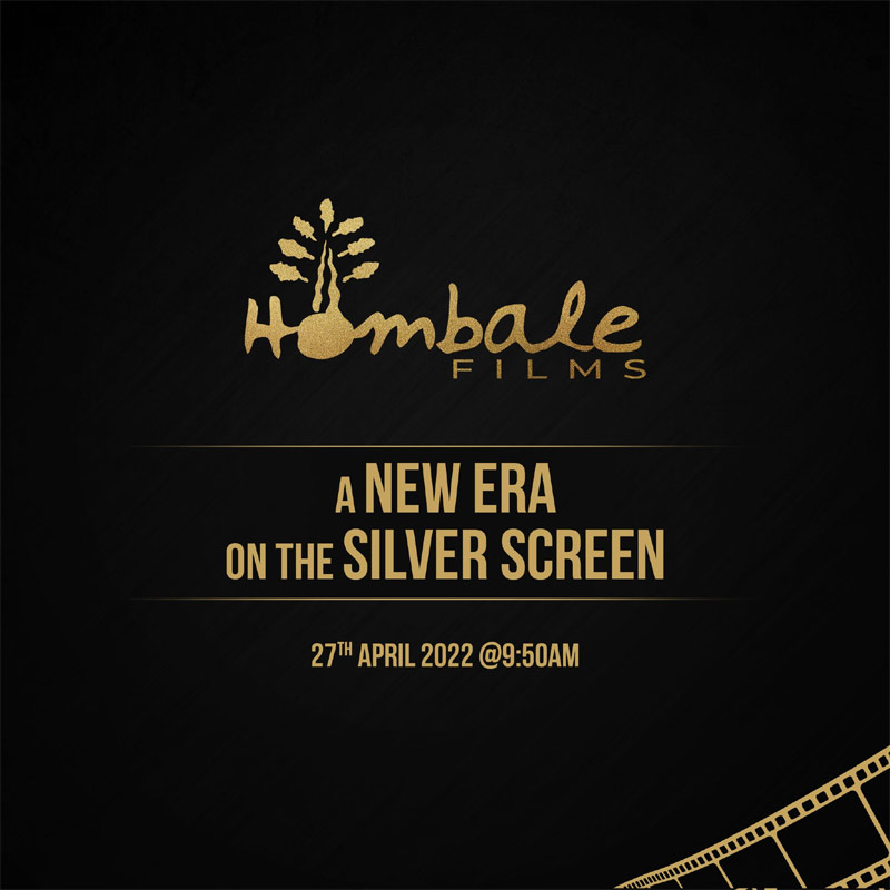 Hombale Films' surprise revelation tomorrow