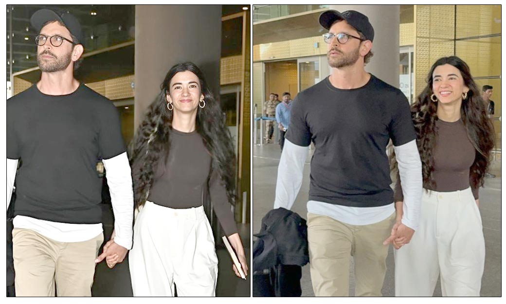 Hrithik Spotted with his Girlfriend Saba Azad At airport 