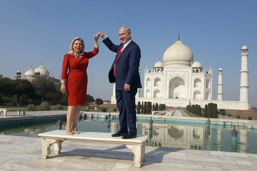 Israel PM Benjamin Netanyahu at Taj Mahal