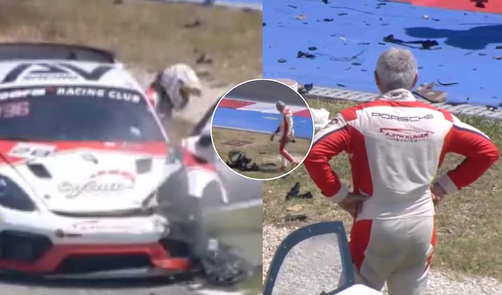 Italy Race - Ajith car crashes