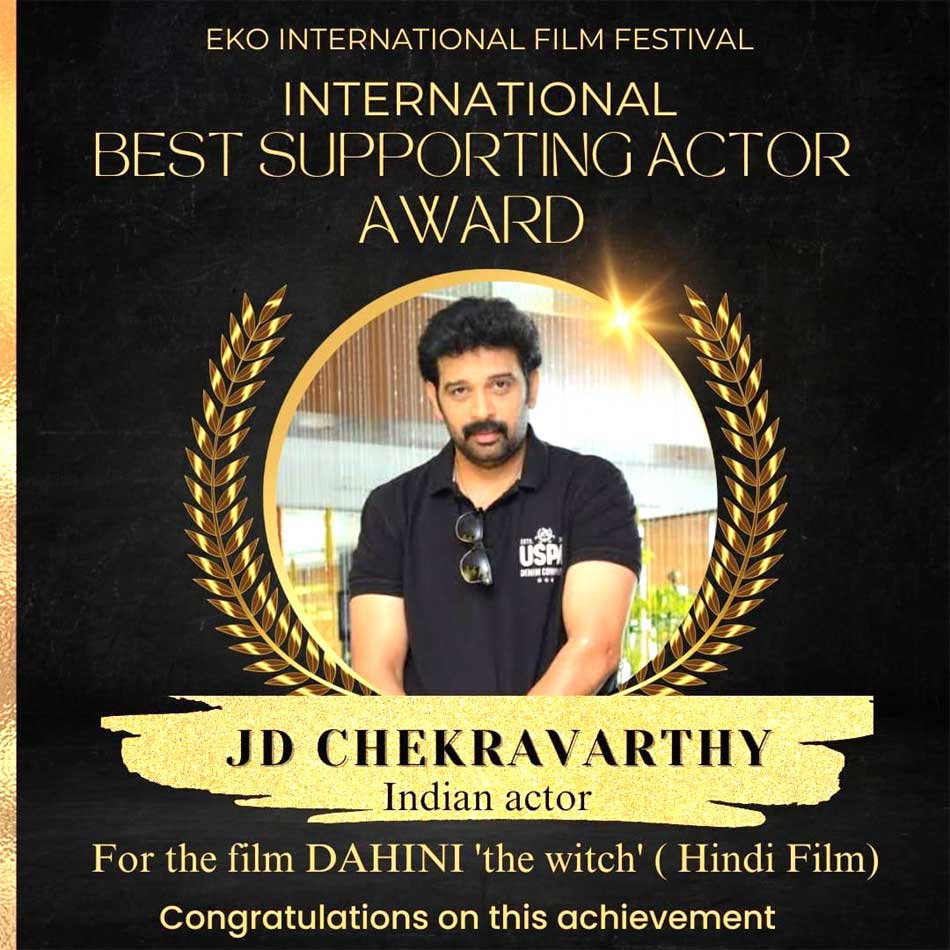 J.D.Chakravarthy in the limelight with an international award